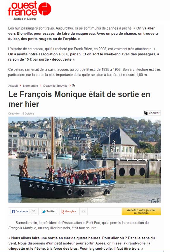 Ouest France 13 oct. 2014
