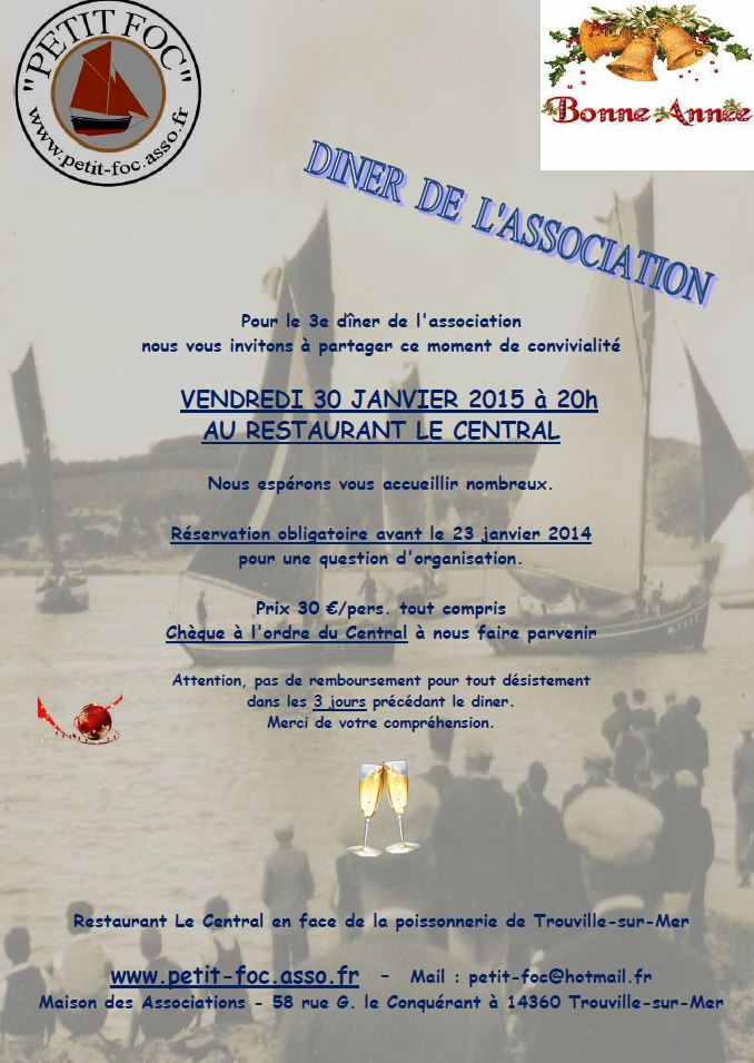 Invitation dîner de l'association