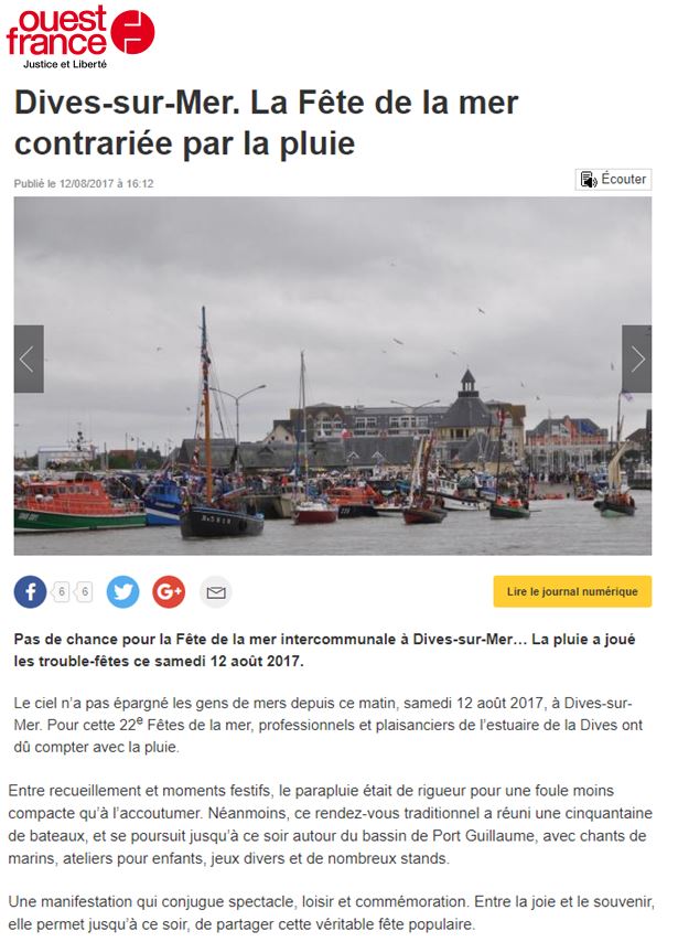 Ouest France du 12 août 2017