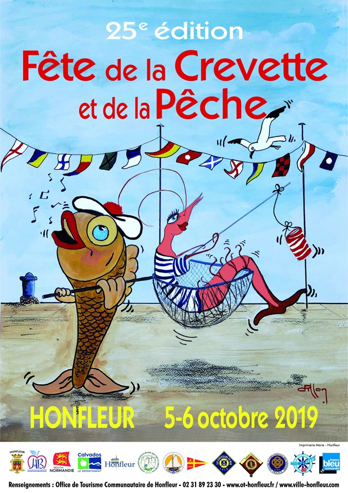 Affiche Fête de la Crevette à  Honfleur