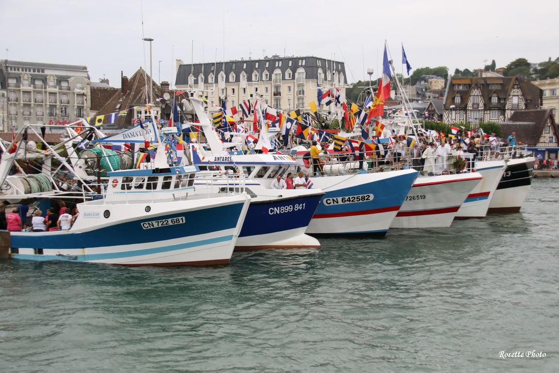 Chalutiers en épi