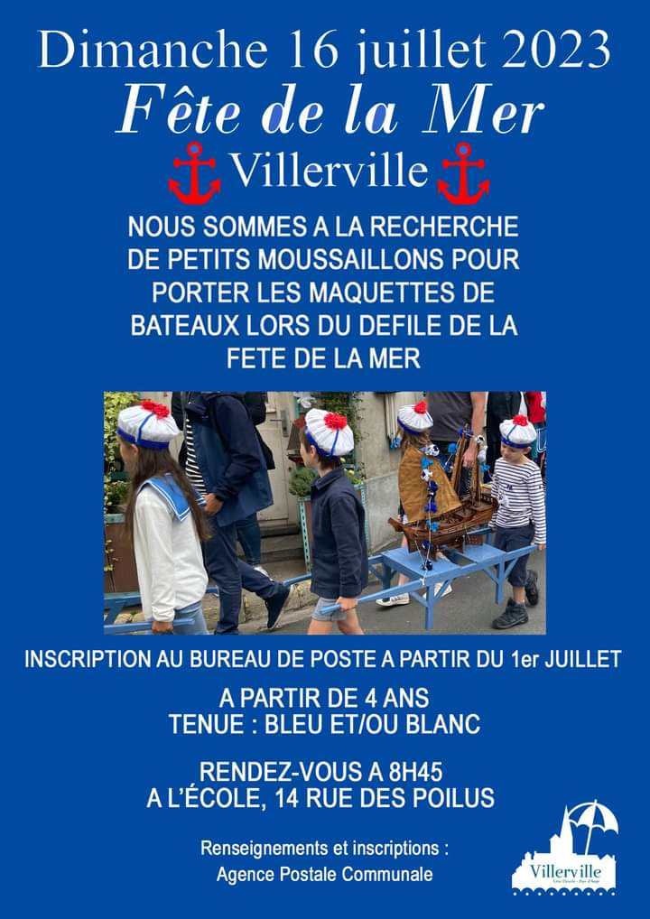 Affiche Fête de la mer Villerville 2023