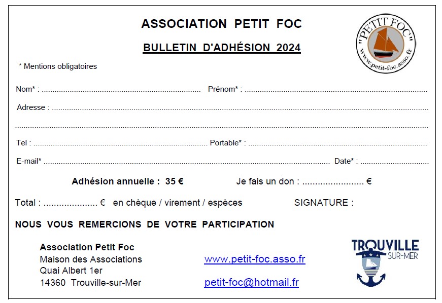 Bulletin adhésion 2024